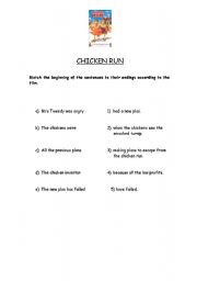 English Worksheet: Chicken Run