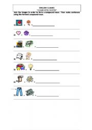 English Worksheet: Compound Nouns