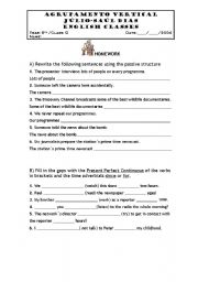 English worksheet: Passive Voice and Present Perfect