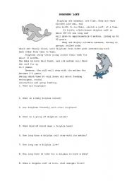 English Worksheet: DOLPHINSLIFE