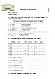 English worksheet: EXAMINATION