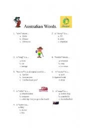 English Worksheet: Australian Words - Aussie Slang!