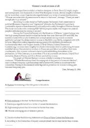 English Worksheet: Womens Work