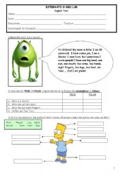 English Worksheet: Test