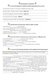 English Worksheet: Linking words/connectors