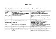 English worksheet: Link words