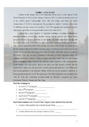 English Worksheet: London