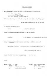 English worksheet: Phrasal Verbs