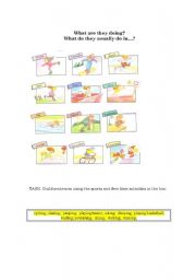 English Worksheet: Present simple/Present Continuous