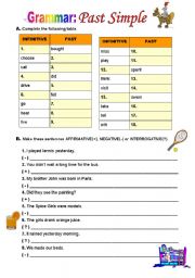 English Worksheet: Past Simple