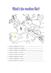 English Worksheet: Whats the weather like?