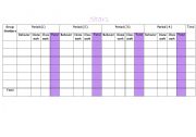 English worksheet: Weekly Report