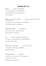 English Worksheet: Grammar test 09  with answer keys