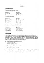 English Worksheet: Questions