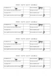 English Worksheet: Funny facts about animals