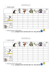 English Worksheet: animals actions