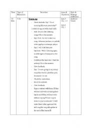 English worksheet: present continuous lesson plan