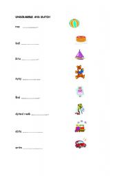 English Worksheet: toys