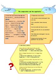 English Worksheet: comparative and superlative