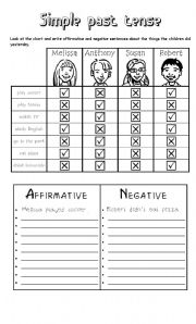 English Worksheet: Simple past tense