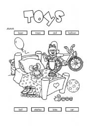 English Worksheet: Toys