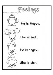 English Worksheet: Feelings 