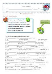 English Worksheet: First Conditional - exercises