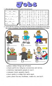 English Worksheet: Jobs