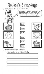 English Worksheet: Daily routines