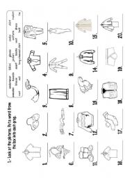 English Worksheet: CLOTHES_EXERCISE