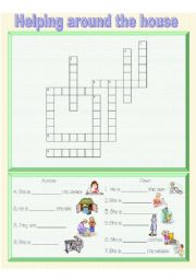 English Worksheet: Helping Around the House - Picture Dictionary Exercise 2