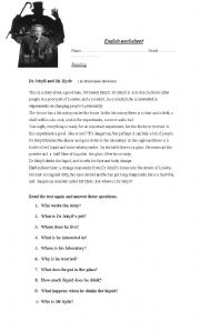 English Worksheet: Dr Jekyll and mr Hyde