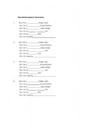 English worksheet: Describing People Helpsheet