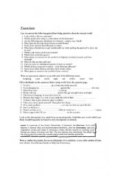 English Worksheet: Exercises (about animals)