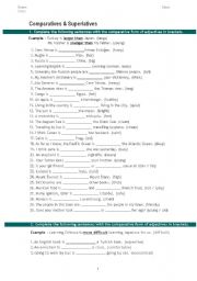 Comparatives & Superlatives