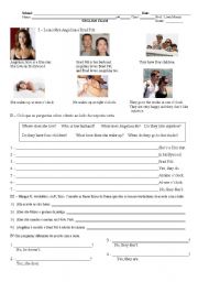 English Worksheet: Daily Routine of Brad Pitt and Angelina Jolie