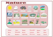 English Worksheet: nature vocabulary