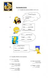 English Worksheet: The Simpsons Activity