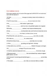 English Worksheet: if clause