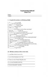 English Worksheet: Past simple