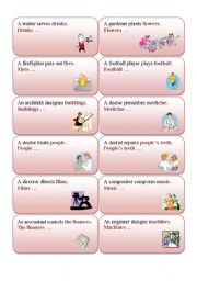 English Worksheet: JOBS - active into passive - part 2