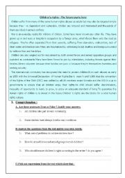 English Worksheet: childens right