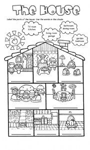 19 Things in the house English ESL worksheets pdf & doc