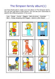 English Worksheet: The Simpsons family album