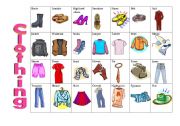 English Worksheet: Clothing