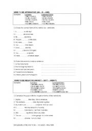 English Worksheet: verb to be