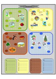 English Worksheet: Seasons