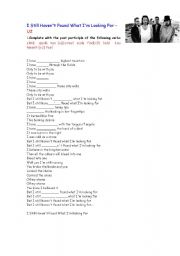 English Worksheet: Present perfect song
