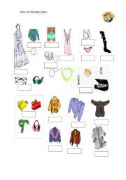 English Worksheet: clothes