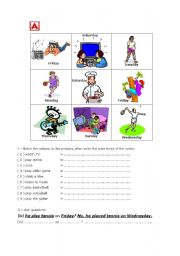 English Worksheet: Information gap: Did he ... ?